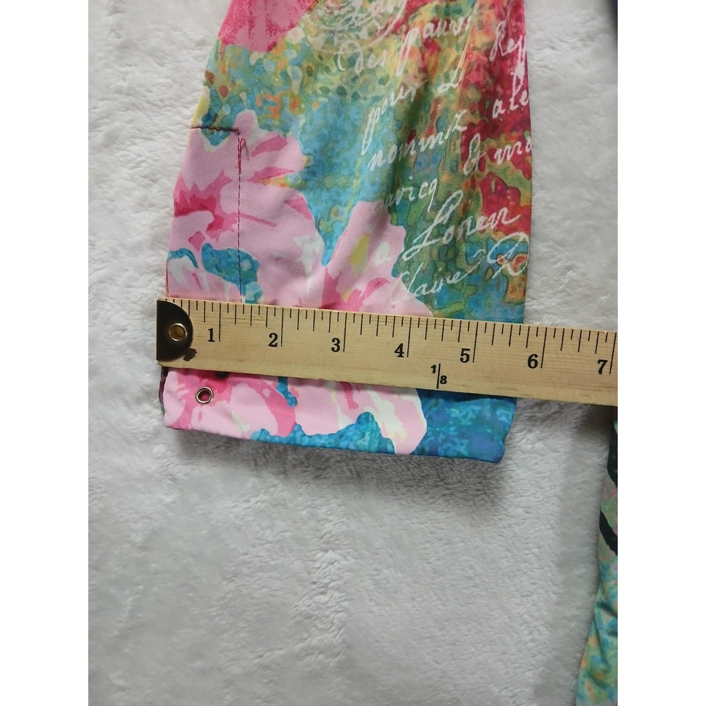 Mesmerize Boho Chic Womens Patchwork Floral Animal Print 3/4 Sleeve V-Neck Sz XL - Picture 8 of 8